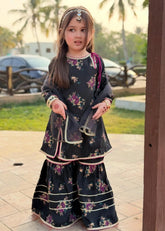 Modest Stitched 3 Piece Formals Kids Suit-Siyara
