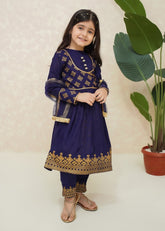 Modest Stitched 3 Piece Formals Kids Suit-Zehra