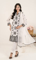 Shamooz Stitched 3 Piece Winter Collection'2025-White Tale SE-025