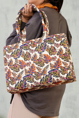 Fineur Canvas Tote Bags Golden Leaf