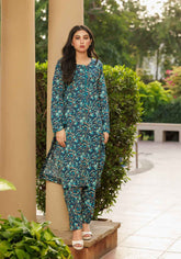 Midnight Aztec - 2 PC Stitched Lawn Suit - Zarasi.pk