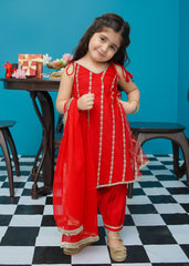 Modest Stitched 3 Piece Festive Formals Kids Suit-Gulabo