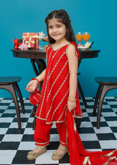 Modest Stitched 3 Piece Festive Formals Kids Suit-Gulabo