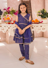 Modest Stitched 3 Piece Eid Edit Vol-02 Suit-10510-NBlu