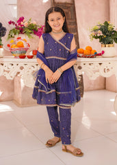 Modest Stitched 3 Piece Eid Edit Vol-02 Suit-10510-NBlu