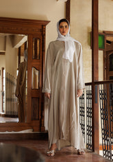 Hijabi.Pk Pearls Dabka Abaya | Serene Threads