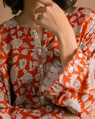 Ayla Studio Stitched PRINTED ESSENTIAL 2PC CO-ORD - Fiesta