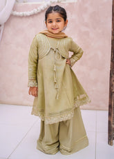 Modest Stitched 3 Piece Eid Edit Vol-02 Suit-10610-Grn