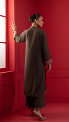 Signature By Najia Zia Stitched 2 Piece Winter Collection'2025-Olive