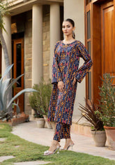 Botanical Bliss - 2 PC Stitched Lawn Suit - Zarasi.pk