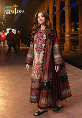 Asim Jofa Eid Signature Ajubf-39 Printed Embroidered Lawn 3 Pcs
