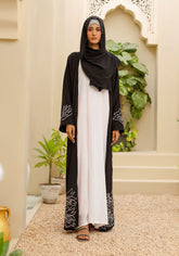 Hijabi.Pk Double-Layer Abaya with White Malai Inner
