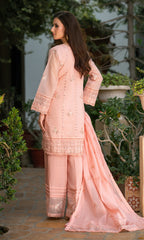 Shamooz Stitched 3 Piece Formals Collection'2025-Tea Pink SE-020