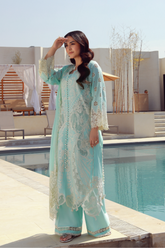 Gulmina Unstitched 3 Piece Luxury Lawn Vol-01 Suit-Azure