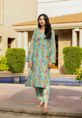 Summer Bloom - 2 PC Stitched Lawn Suit - Zarasi.pk