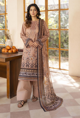 Zarwisha By Humdum Unstitched 3 Piece Digital Printed Emb Lawn Collection'2025-D-08