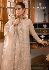 Asim Jofa Shadow Work '23 Ajsw-21 Embroidered Cotton Net 3 Pcs