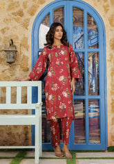 Garnet - 2 PC Stitched Lawn Suit - Zarasi.pk