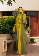 Hijabi.Pk Golden Olive Abaya