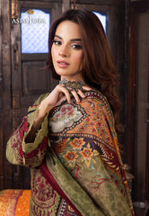Asim Jofa Rania Pre-Winter '23 Ajrw-30 Designers Stitched Embroidered Premium Winter Cotton 3 Pcs