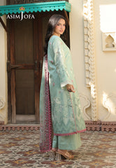 Asim Jofa Eid Signature Ajubf-24 Printed Embroidered Lawn 2 Pcs