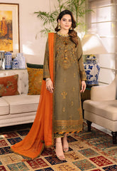Asim Jofa Mahru, Noorie & Meerub Ajsm-33 Embroidered Paper Cotton 3 Pcs