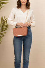 Fineur Shoulder Bag Quilted Charm - Bronze