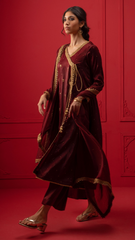 Baraysham By Najia Zia Stitched 2 Piece Winter Collection'2025-Gul-e-Laalah