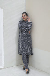 Black And White By Tehzeeb Threads Dusky Flora 2-Piece Printed Cotton