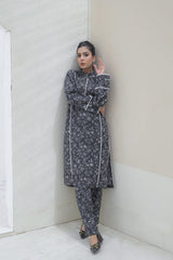 Black And White By Tehzeeb Threads Dusky Flora 2-Piece Printed Cotton