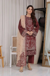 Dressline Un Stitched 3 Pcs Premium ChikankariEmb Viscose Zari Collection