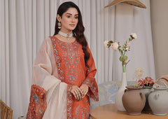 Dressline Un Stitched 3 Pcs Premium ChikankariEmb Viscose Zari Collection