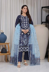 Dressline Un Stitched 3 Pcs Premium ChikankariEmb Viscose Zari Collection