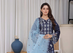 Dressline Un Stitched 3 Pcs Premium ChikankariEmb Viscose Zari Collection