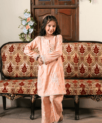 Kaanthaa Stitched 2 Piece Cotton Silk Formals Kids Suit-Kanwal Stitched (2-Piece)