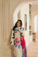 Dew Drop By Feathers Unstitched 3 Piece Lawn Collection-FIROSH-FT470