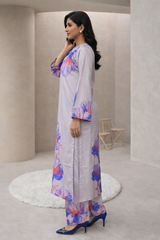 MG Casuals by Madiha Gohar Stitched Summer Suit-Indigo - 2pc Printed Coord Set