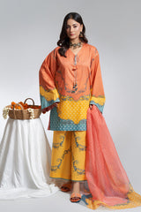 The Affordables By Mariam Malik Unstitched 3 Piece Digital Printed Lawn Collection'2025-Amber
