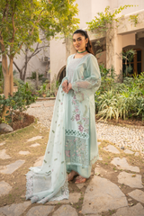 Mehru By Zebtan Unstitched 3 Piece Luxury Lawn Spring Suit-Mehru MZ-07