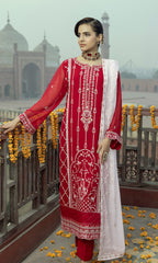 Shamooz Stitched 3 Piece Formals Collection'2025-Crimson SEM-0779