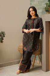 Everywear by Qariney Stitched 2 Piece Collection'2025-Berry Noir