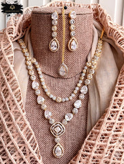 Made For Her-Serenique Layered Zircon Necklace Set - KFS1050
