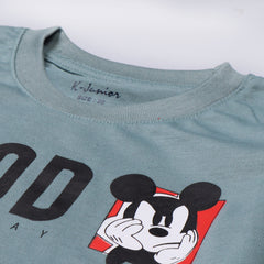 Kjunction Boys Half Sleeves-Printed T-Shirt (mood)