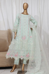 Bin Saeed Stitched 3 Piece Luxury Emb Frock Suit-RTS-2297-Green