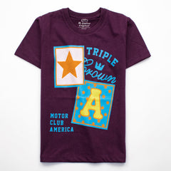 Kjunction Boys Half Sleeves-Printed T-Shirt (Triple )