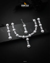 Perlaura Necklace Set Silver - Zeesy Jewellery