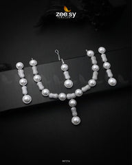 Perlaura Necklace Set Silver - Zeesy Jewellery