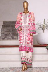 Bin Saeed Stitched 2 Piece Co Ords Cotton Vol-03 Suit-WC-2464-Pink