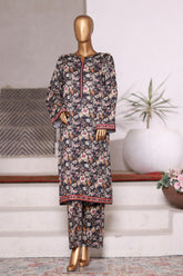 Bin Saeed Stitched 2 Piece Co Ords Cotton Vol-03 Suit-WC-2466-Black