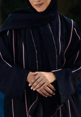 Hijabi.Pk Nida Contrast Abaya | The Classic Edits